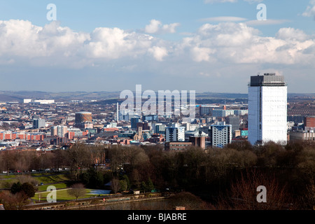 View across the Sheffield skyline including the Arts Tower South Yorkshire England Stock Photo