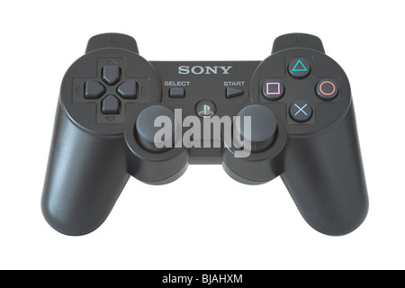 A 'Sony playstation 3' wireless 'dual shock' controller. Stock Photo