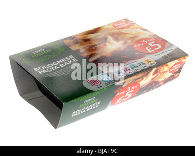 Bolognese Pasta Bake Ready Meal Stock Photo