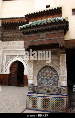 Detail of a fountain in Fes, Morocco Stock Photo