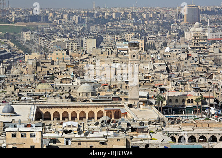 View from Aleppo citadel, Syria Stock Photo