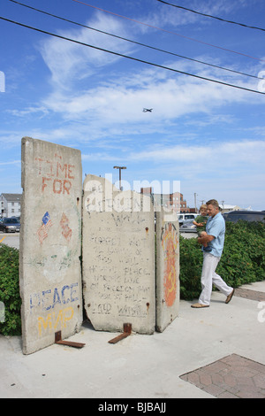 Pieces of the Berlin Wall in the Portland Harbor, United States of America Stock Photo