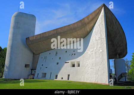 Chapel of Notre Dame du Haut (architect Le Corbusier, 1954), Ronchamp, Franche-Comté, France Stock Photo