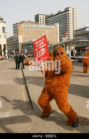 Greenpeace protest outside Nestle HQ Stock Photo