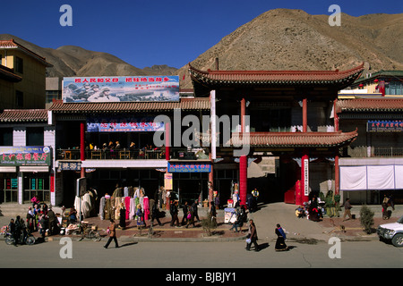 china, tibet, gansu province, xiahé, the chinese town
