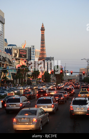 Traffic at the Las Vegas Boulevard, USA Stock Photo