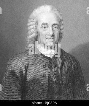 Emanuel Swedenborg (1688-1772) on engraving from the 1700s. Stock Photo