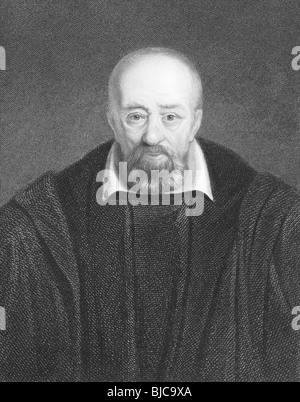 George Buchanan (1506-1582) on engraving from the 1800s. Scottish historian and humanist scholar. Stock Photo