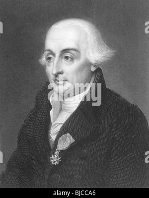 Joseph Louis Lagrange (1736-1813) on engraving from the 1800s. Italian mathematician and astronomer. Stock Photo
