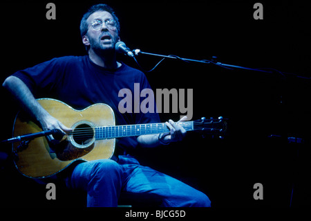 Eric Clapton performing on stage at The Royal Albert Hall, London UK circa 1995 Stock Photo