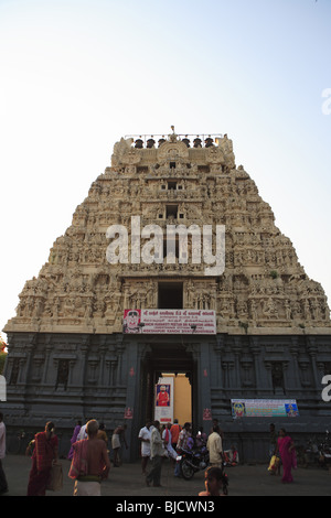 Temple kanchi kamakoti peetam sri kamakshi ambal ; district Kanchipuram ; state Tamilnadu ; India Stock Photo