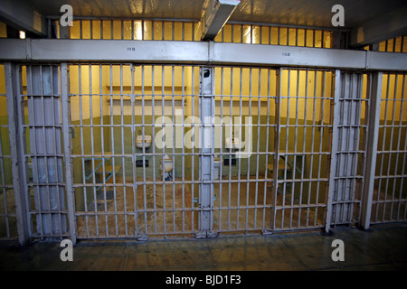 Prison cells in Alcatraz Island prison in San Francisco, California, America Stock Photo