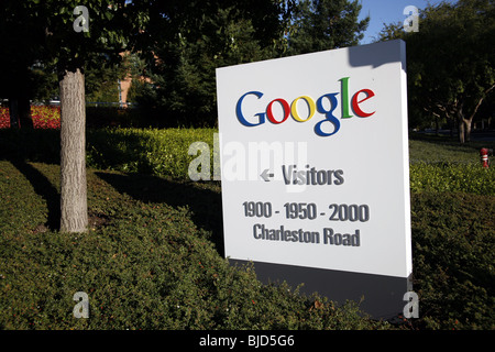 Google Headquarters in Mountain View, Silicon Valley, California, America, USA Stock Photo