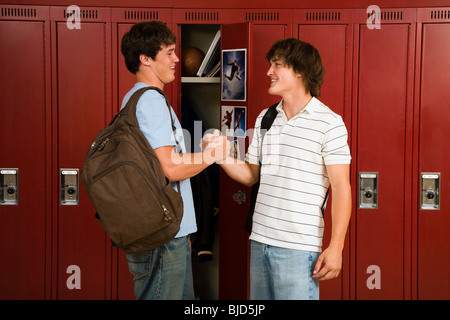 Two male High School students. Stock Photo