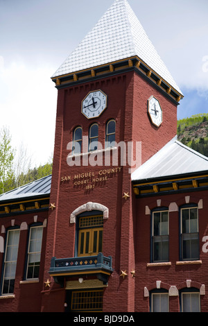 The San Miguel County Courthouse in Telluride, Colorado. Stock Photo