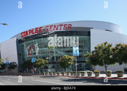 exterior of downtown basketball arena Staples Center Los Angeles  October 2007 Stock Photo