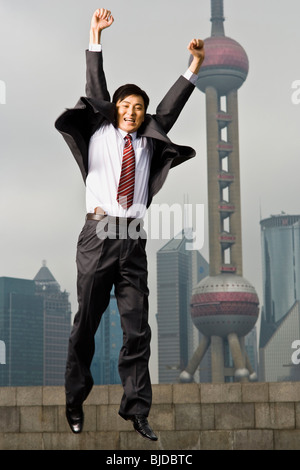 Man jumping in the air. Stock Photo