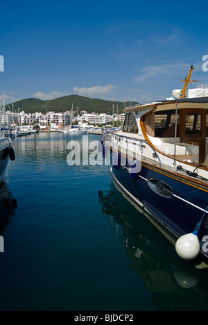 Partial view Of Santa Eulalia marina, Santa Eulalia, Ibiza, Spain Stock Photo