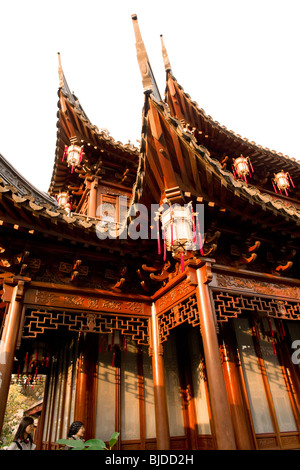 Pagoda at Yuyuan Gardens, Old Town, Shanghai, China, Asia Stock Photo