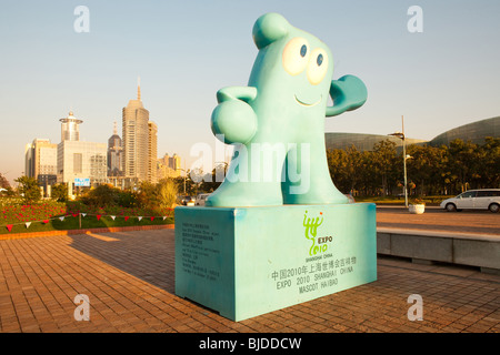 Shanghai 2010 World Expo mascot Hai Bao, Century Avenue, Pudong, Shanghai, China, Asia Stock Photo