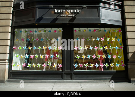 A Spring themed Kate Spade store in the Flatiron neighborhood of New York on Tuesday, March 16, 2010. (© Richard B. Levine) Stock Photo