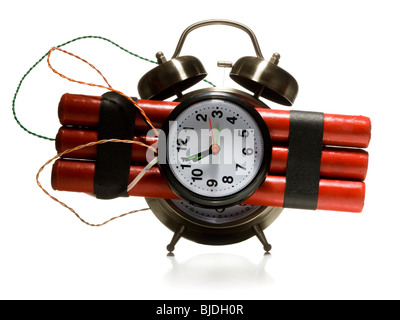 dynamite alarm clock Stock Photo
