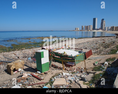 Central Tripoli beach, Mediterranean, Libya Stock Photo