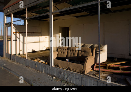 Abandoned Gas Station, Yermo, California, United States of America Stock Photo