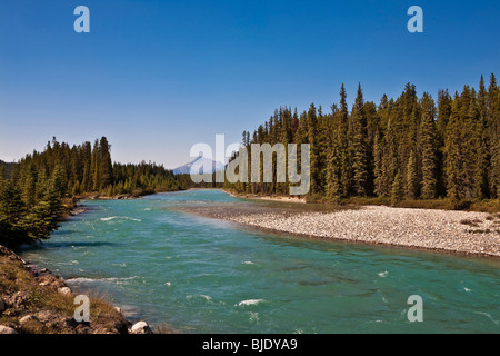 Bow River - Banff National Park - Alberta - Canada Stock Photo