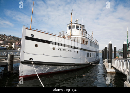 Steamship Virginia V docked at Lake Union Park, South Lake Union, Seattle, Washington Stock Photo