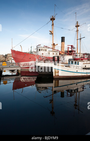 Boats Docked at Heritage Warf, Lake Union Park, South Lake Union, Seattle, Washington
