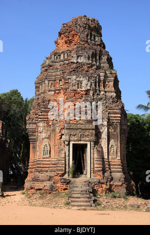 Lolei, Khmer temple, ancient Angkor area, Cambodia. Reign of Yasovarman ...