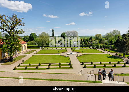 Abbey gardens in the Neuzelle Abbey, Neuzelle, Brandenburg, Germany, Europe Stock Photo