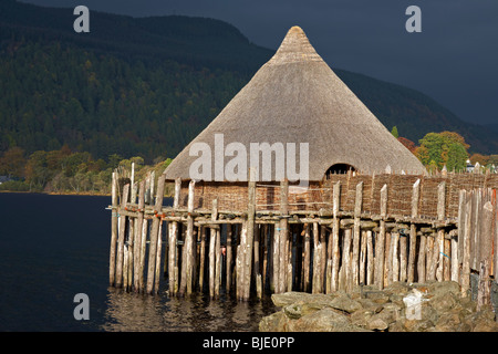 The Scottish Crannog Centre on Loch Tay, Perthshire, Scotland UK Stock Photo