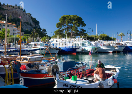 Cassis, Provence, France. View across the harbour. Stock Photo