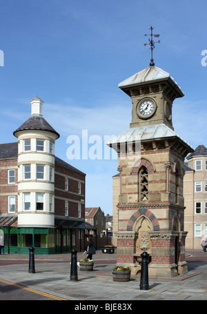 Victorian drinking fountain at the head of Tynemouth's Front Street. England, UK. Stock Photo