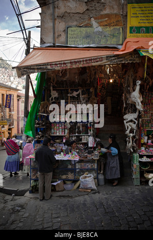 Witches market in La Paz, Altiplano, Bolivia, South America. Stock Photo