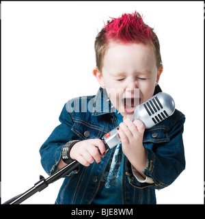 boy punk rocker Stock Photo