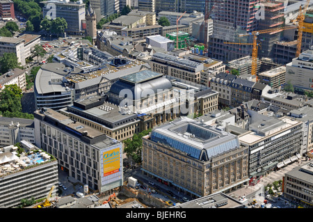 View of the Frankfurt Stock Exchange, Frankfurt am Main, Germany, bird's eye view Stock Photo