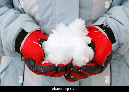 Playing with snow. Stock Photo