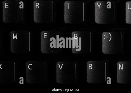 Computer keyboard with the word WEB spelled out on keys Stock Photo