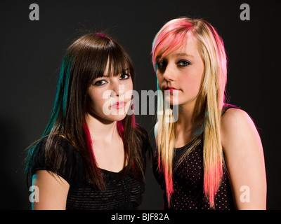 two rocker girls Stock Photo