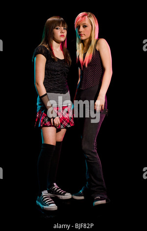 two rocker girls Stock Photo