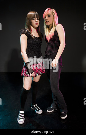 two rocker girls Stock Photo