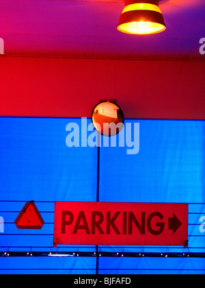 Colorful abstract parking garage Stock Photo