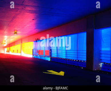 Colorful abstract parking garage Stock Photo