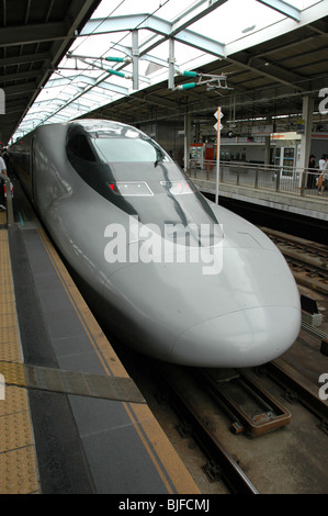 700 Series Shinkansen Japanese High Speed Bullet Train In Tokyo Shibuya Station Stock Photo