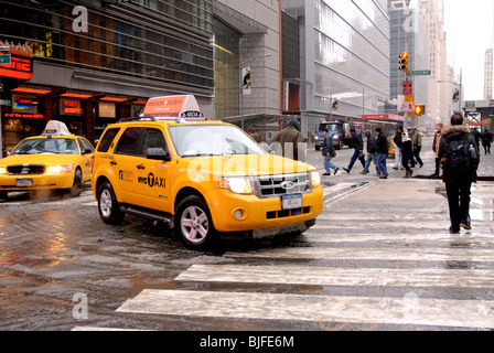 Yellow Taxi, New York City Stock Photo