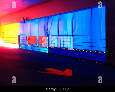 Colorful abstract parking garage Stock Photo