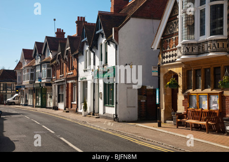 View up Wargrave High Street in Berkshire, Uk Stock Photo